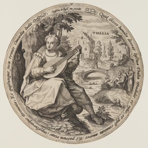 Terpsichore, extrait des Muses - Crispijn van de Passe I