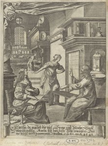 Christ dans la maison de Marthe et Marie - Crispijn van den Queborn