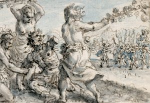 Ménades battant Penthée, début du 17ème siècle - Crispin I de Passe