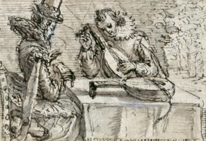 Jeune homme jouant du luth