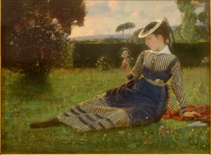 Alaide Banti dans le jardin - Cristiano Banti
