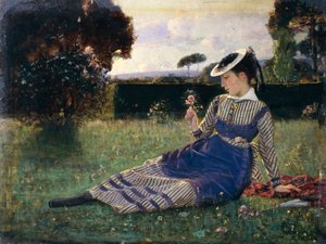 Alaide dans le jardin - Cristiano Banti