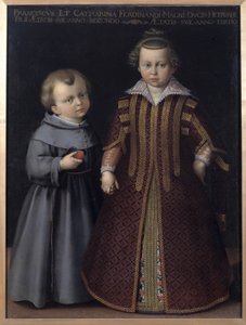 Portrait de François et Catherine de Médicis, enfants de Ferdinand - Cristofano Allori