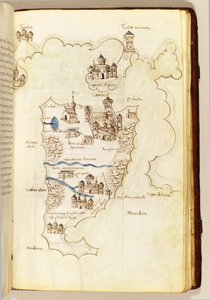 Carte, illustration de "Le Liber Insularum Archipelagi"
