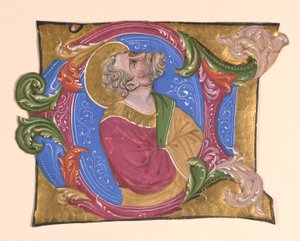 Saint barbu dans une initiale - Cristoforo Cortese