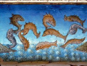 La fin du monde : les poissons flotteront en surface (c.147r). 1476 - Cristoforo De Predis