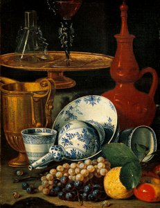 Nature morte avec plats et fruits