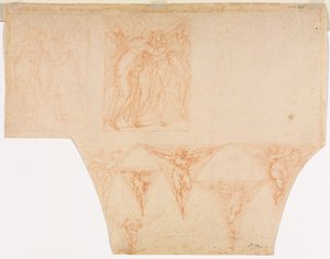 Études pour le Christ rencontrant sa mère..., Études d