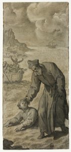 Étude pour Saint Philippe Néri sauvant un jeune homme de la noyade