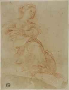 Femme Assise sur des Nuages - Cristoforo Roncalli
