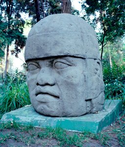 Civilisation précolombienne : tête colossale olmèque - Culture Olmec