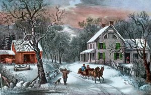 Ferme américaine en hiver, 1868 - Currier and Ives