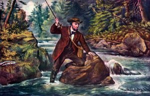 Pêche à la truite de ruisseau, 1862 - Currier and Ives