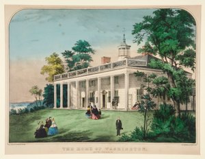 La maison de Washington / Mount Vernon, VA - Currier and Ives