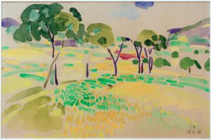 Paysage avec arbres près de Pretzfeld