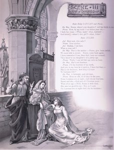 Une pièce dans la maison des Capulet, illustration de Roméo et Juliette