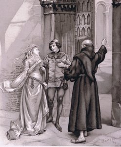 Entrée du Frère Laurent et de Roméo, illustration de Roméo et Juliette