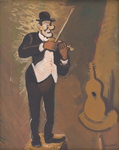 Clown jouant du violon