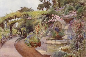 Le Temps des Roses, Fontaine Terrasse, Jardin de la Tour Normande