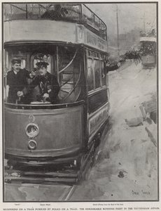 Meurtriers dans un tramway poursuivis par la police dans un tramway