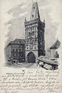 Carte postale représentant la Tour Poudrière - Czech Photographer
