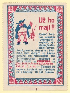 Homme tenant un insecte - Czech School