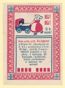 Femme poussant une poussette - Czech School