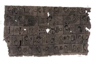 Calendrier chrétien dans le style hiéroglyphique aztèque