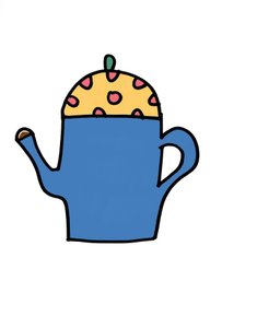 Spotty Tea Pot (feutre sur papier) - Daisy de Villeneuve