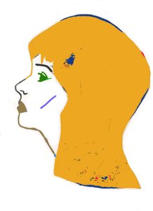 Yellow Head,2017 (feutre sur papier) - Daisy de Villeneuve