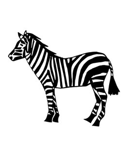 Zèbre, 2024 (technique mixte)