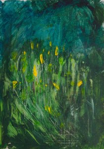 Fleurs jaunes abstraites - Dale Hefer