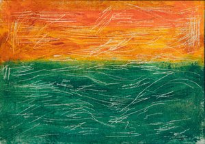 Horizon orange et vert