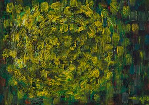 Abstrait vert et jaune vif