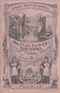 Carte de visite pour Davy et Berry, relieur et imprimeur - Dallinger