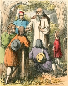 Dick Whittington écoutant les villageois