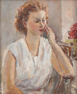 Fille aux cheveux rouges, de la baie de Robin des Bois, vers 1944-45 (huile sur toile)