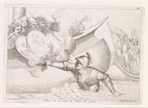 Hector incendie les navires grecs
