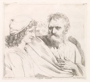 Jeune homme et vieil homme avec des yeux perçants - Damiano Pernati