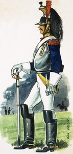 Cuirassier à cheval français de l