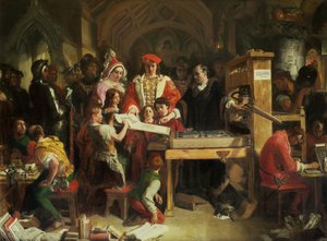 La presse à imprimer de Caxton - Daniel Maclise