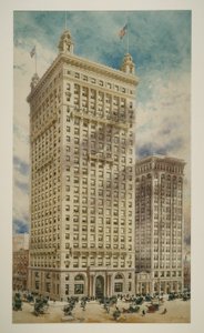 Bâtiment de la Land Title and Trust avec ajout, Philadelphie, Pennsylvanie, perspective, 1900