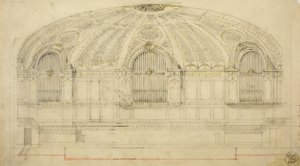 Orchestra Hall, Chicago, Illinois, Section, 1904
