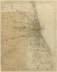 Plan de Chicago, Chicago, Illinois, Diagramme montrant la croissance de la ville, 1909 - Daniel Burnham