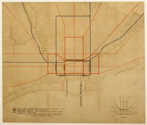 Planche 75 du Plan de Chicago : Chicago. Diagramme de la ville, montrant le système complet