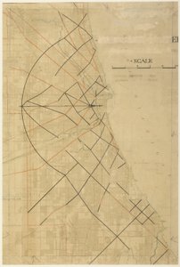 Planche 91 du Plan de Chicago, Chicago, Artères Diagonales Proposées