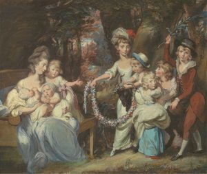 Mme Justinian Casamajor et huit de ses enfants