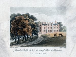 Brocket Hall, Herts, la résidence de Lord Melbourne