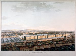 Vue des docks de Londres, 1816 - Daniel Havell