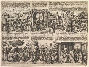 Différentes scènes, des Évangiles et des Acta Apostolorum, vers 1530 - Daniel Hopfer